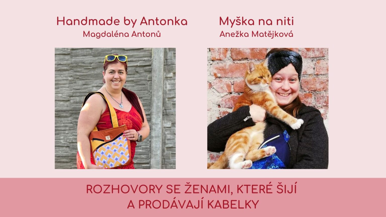 dvě ženy, které šijí a prodávají kabelky