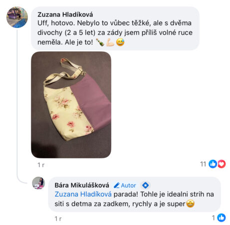 reference spokojených švadlenek - kurz zdarma Bára Mikulášková