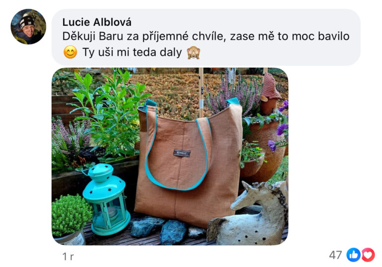 reference spokojených švadlenek - kurz zdarma Bára Mikulášková