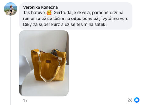 reference spokojených švadlenek - kurz zdarma Bára Mikulášková