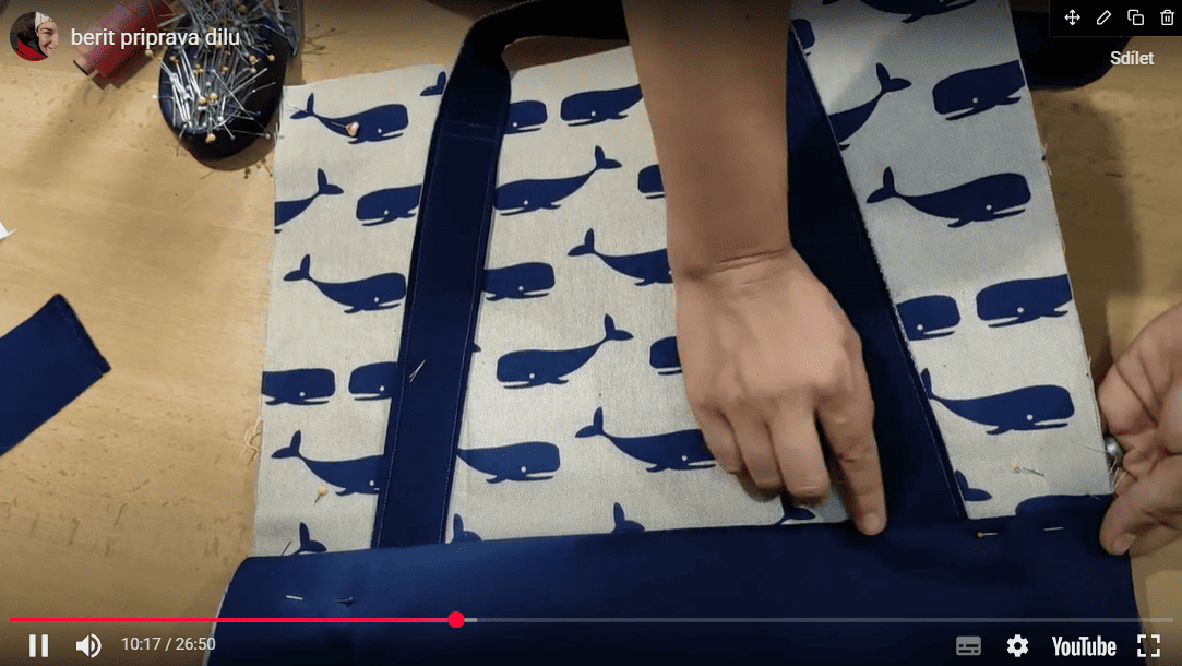 Kabelka Berit - šití kabelek pro začátečníky