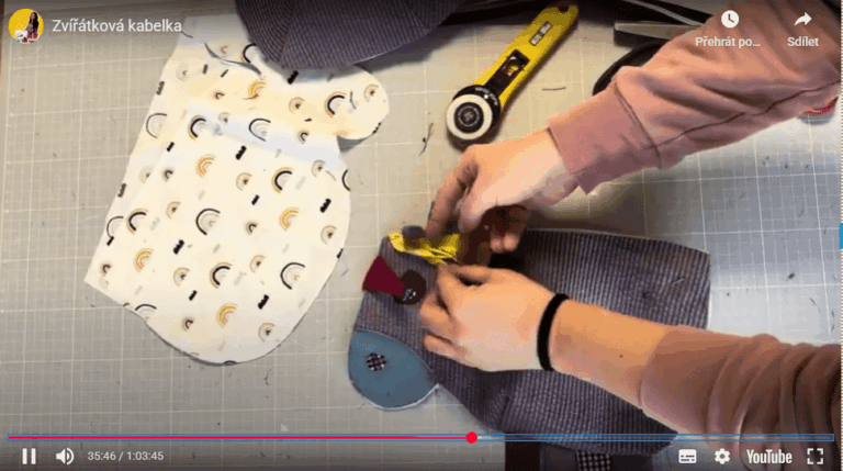 jednorožec - snímek z vide jak se šije