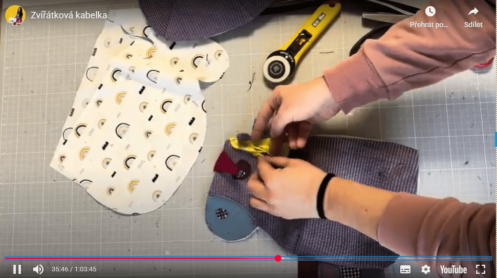 jednorožec - snímek z vide jak se šije